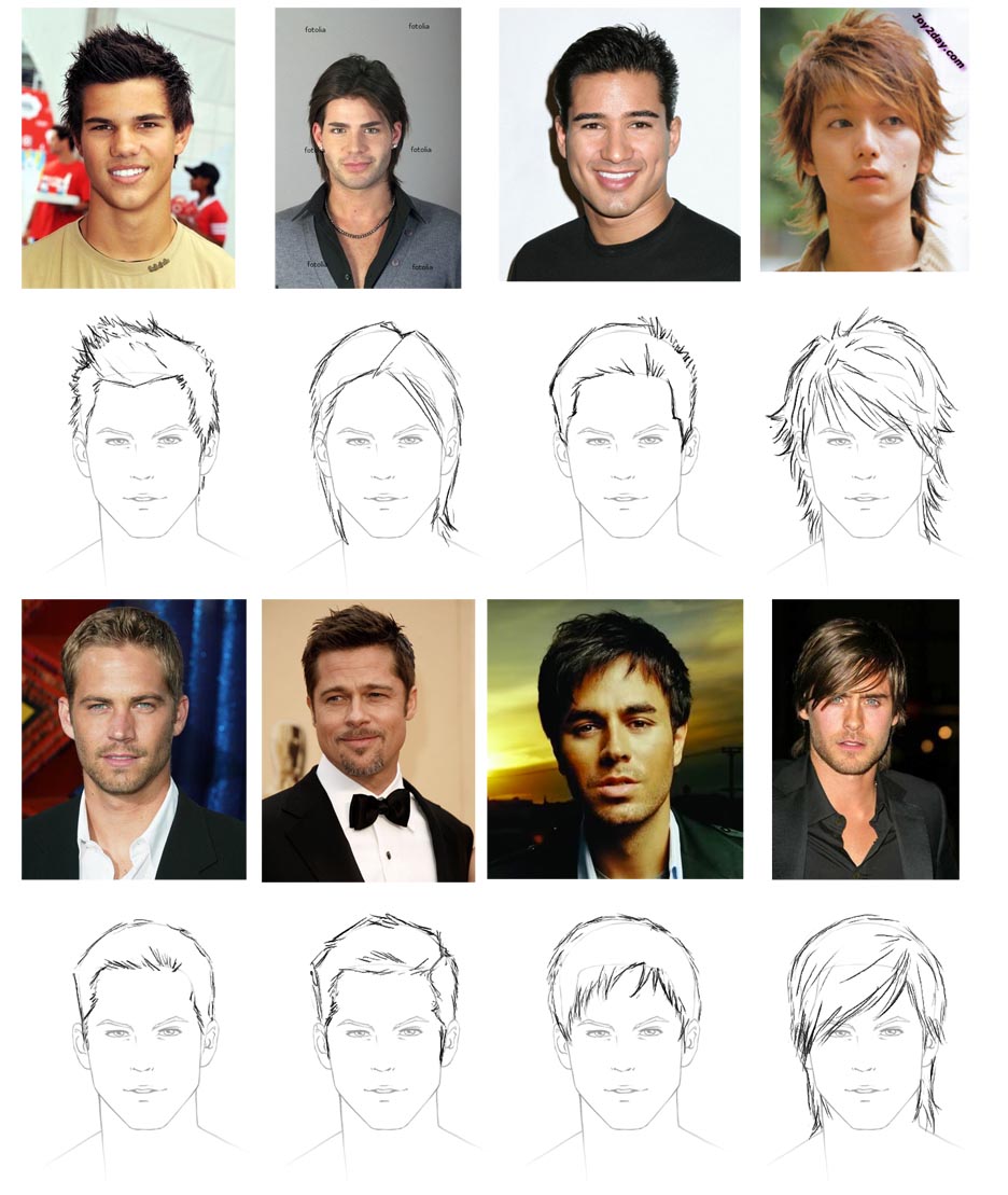How to draw hair: male | ShareNoesis